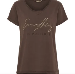 VIAMAJA T-shirt Lillian - Brown Clearance