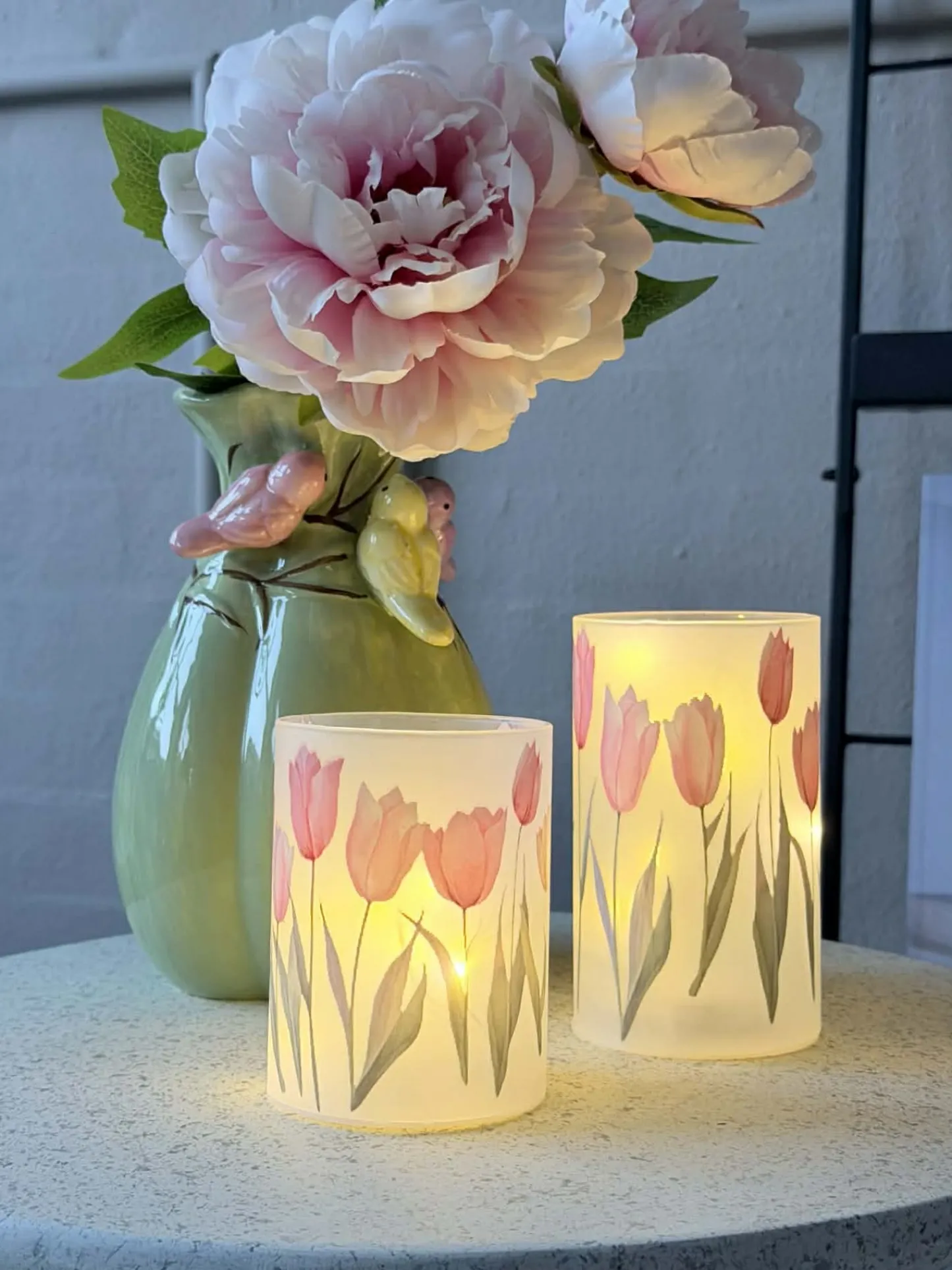 VIAMAJA Tulipan stager med led lys - 2stk.