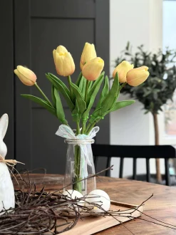 VIAMAJA Tulipaner med lys - Gul Sale