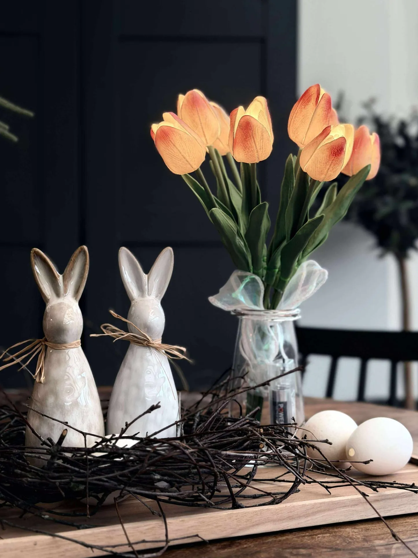 VIAMAJA Tulipaner med lys - Lys rosa Sale