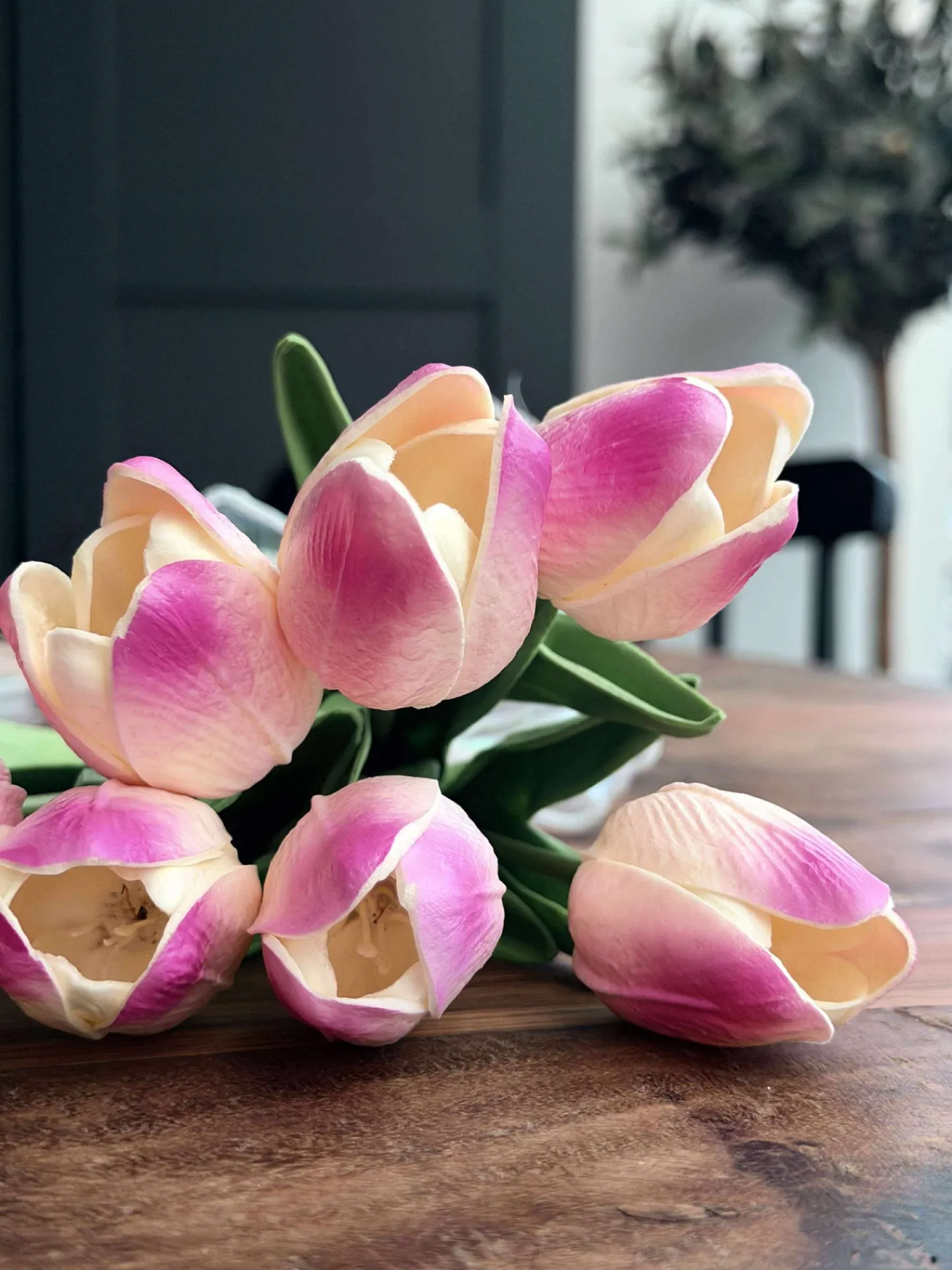 VIAMAJA Tulipaner med lys - Lys rosa Sale