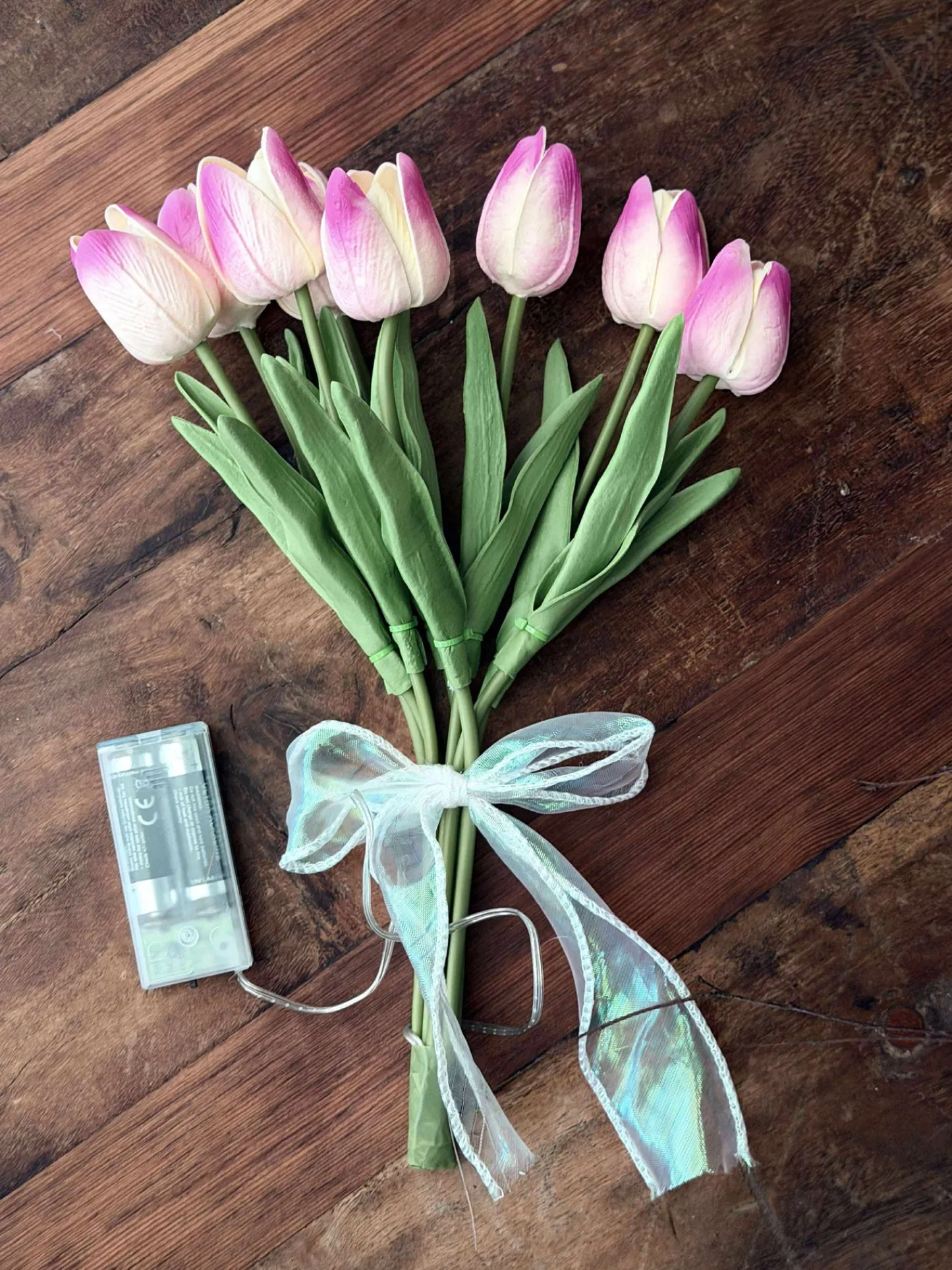 VIAMAJA Tulipaner med lys - Lys rosa Sale