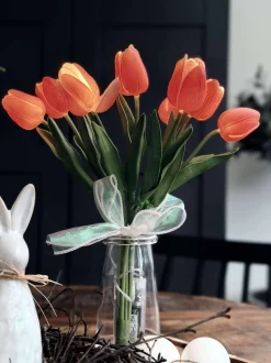 VIAMAJA Tulipaner med lys - Rød