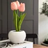 VIAMAJA Tulipaner med lys - Rosa Hot