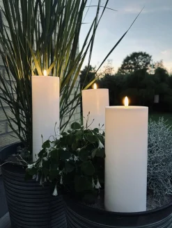 VIAMAJA Udendørs XL LED Bloklys H 25cm - Sæt med 2 stk ink fjernbetjening Hot