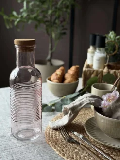 VIAMAJA Vandflaske med korkprop – Rosa 1 ltr. New