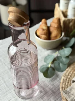 VIAMAJA Vandflaske med korkprop – Rosa 1 ltr. New