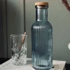 VIAMAJA Vandflaske med korkprop – Blue 1 ltr. Hot