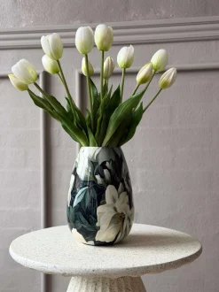 VIAMAJA Vase - Flower print 20 cm New