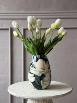 VIAMAJA Vase - Flower print 20 cm New