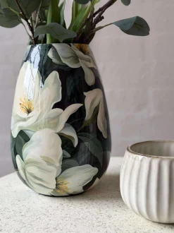 VIAMAJA Vase - Flower print 20 cm New