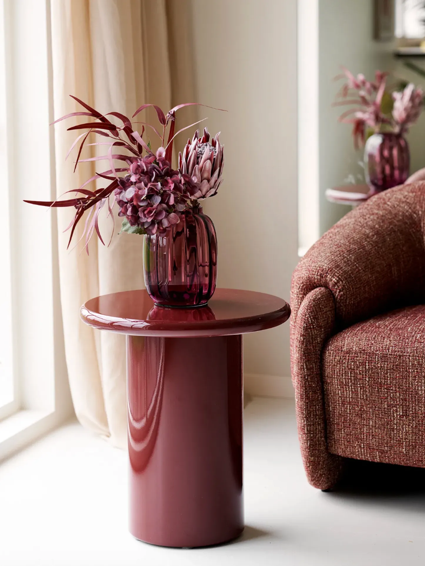 VIAMAJA Vase bordeaux - Mundblæst glas Outlet