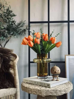 VIAMAJA Vase i mundblæst glas - Lyngby amber Sale