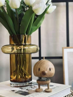VIAMAJA Vase i mundblæst glas - Lyngby amber Sale