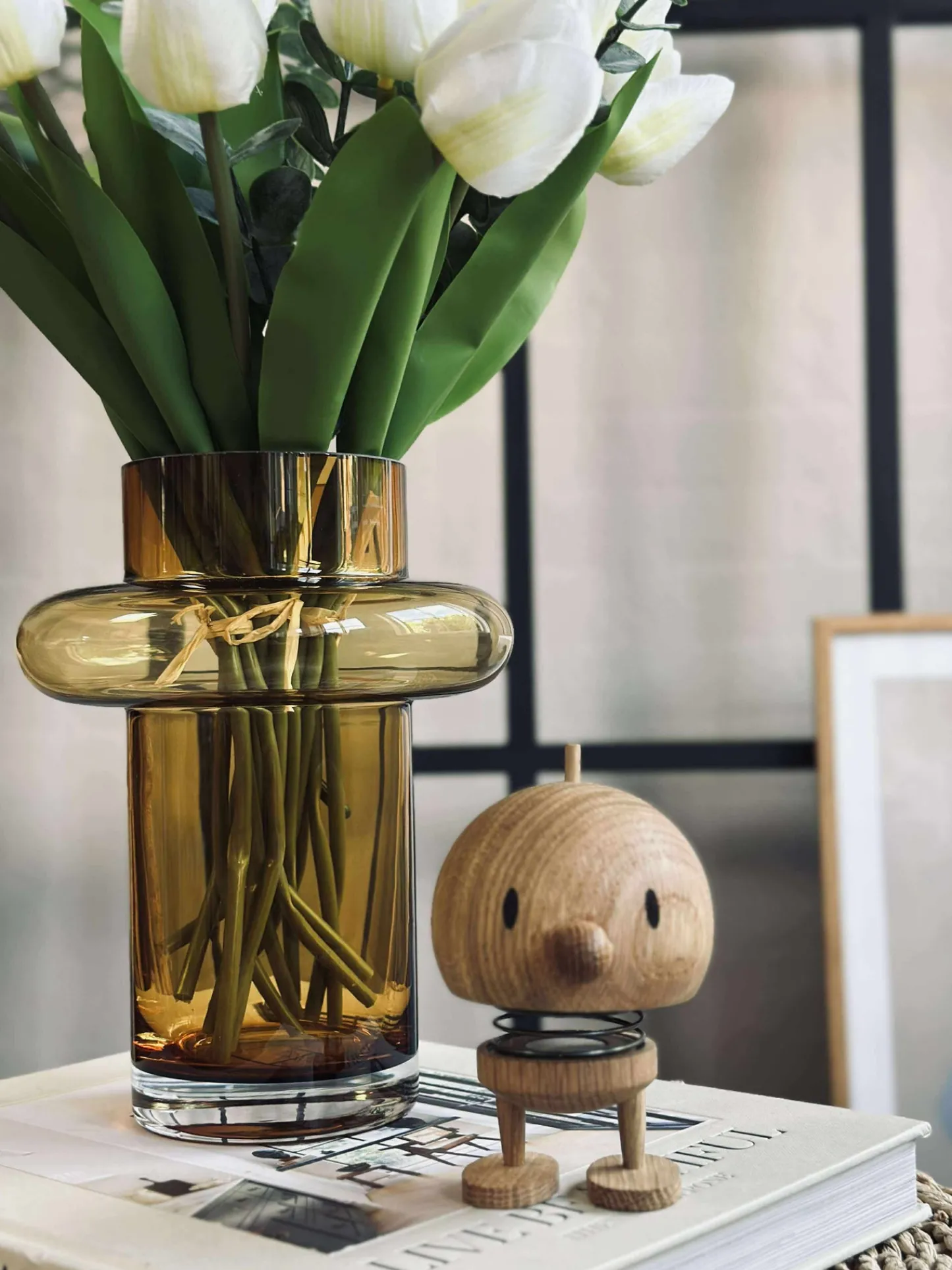 VIAMAJA Vase i mundblæst glas - Lyngby amber Sale