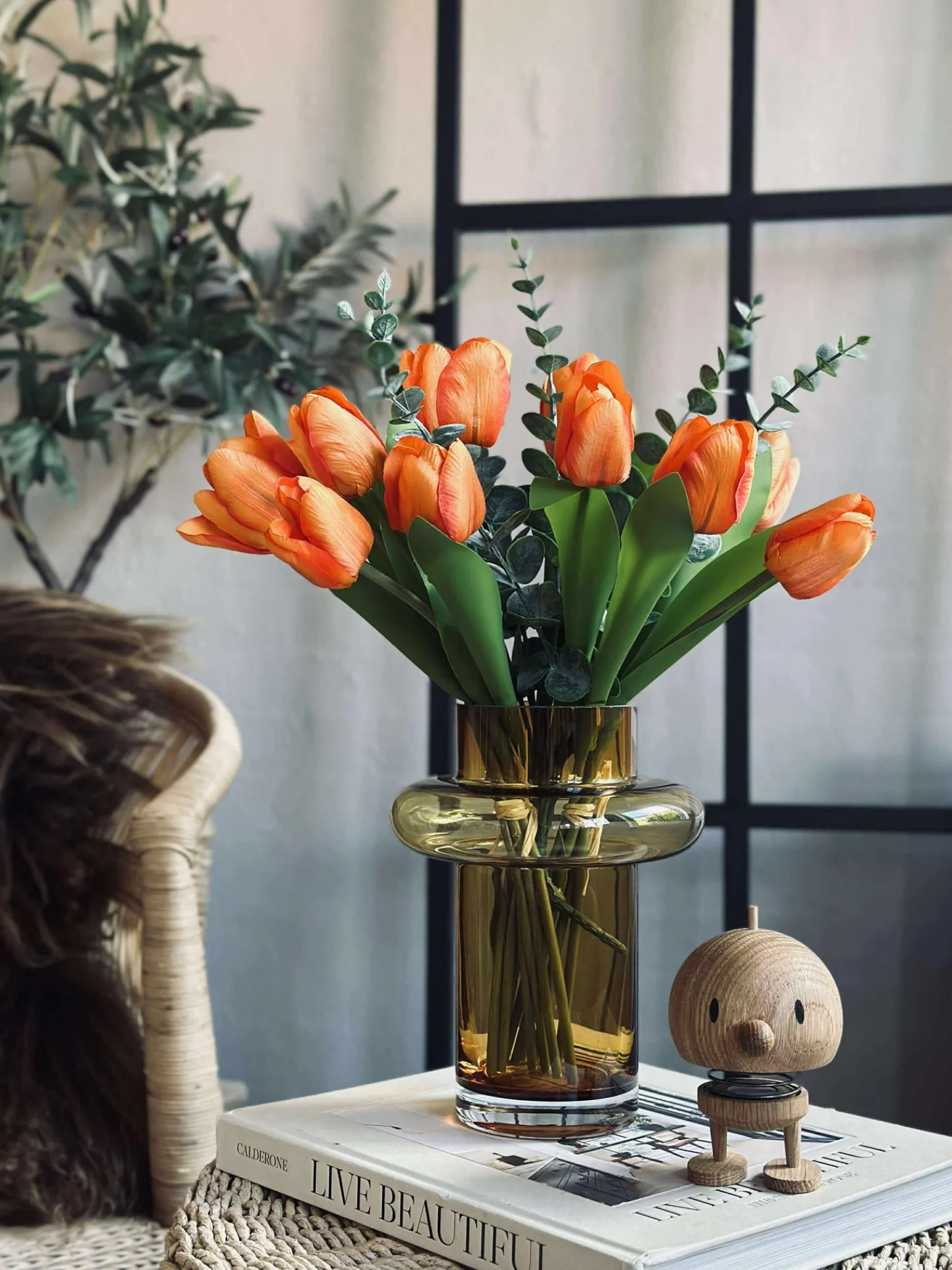 VIAMAJA Vase i mundblæst glas - Lyngby amber Sale