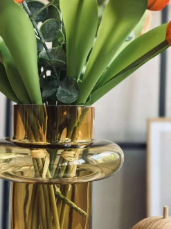 VIAMAJA Vase i mundblæst glas - Lyngby amber Sale