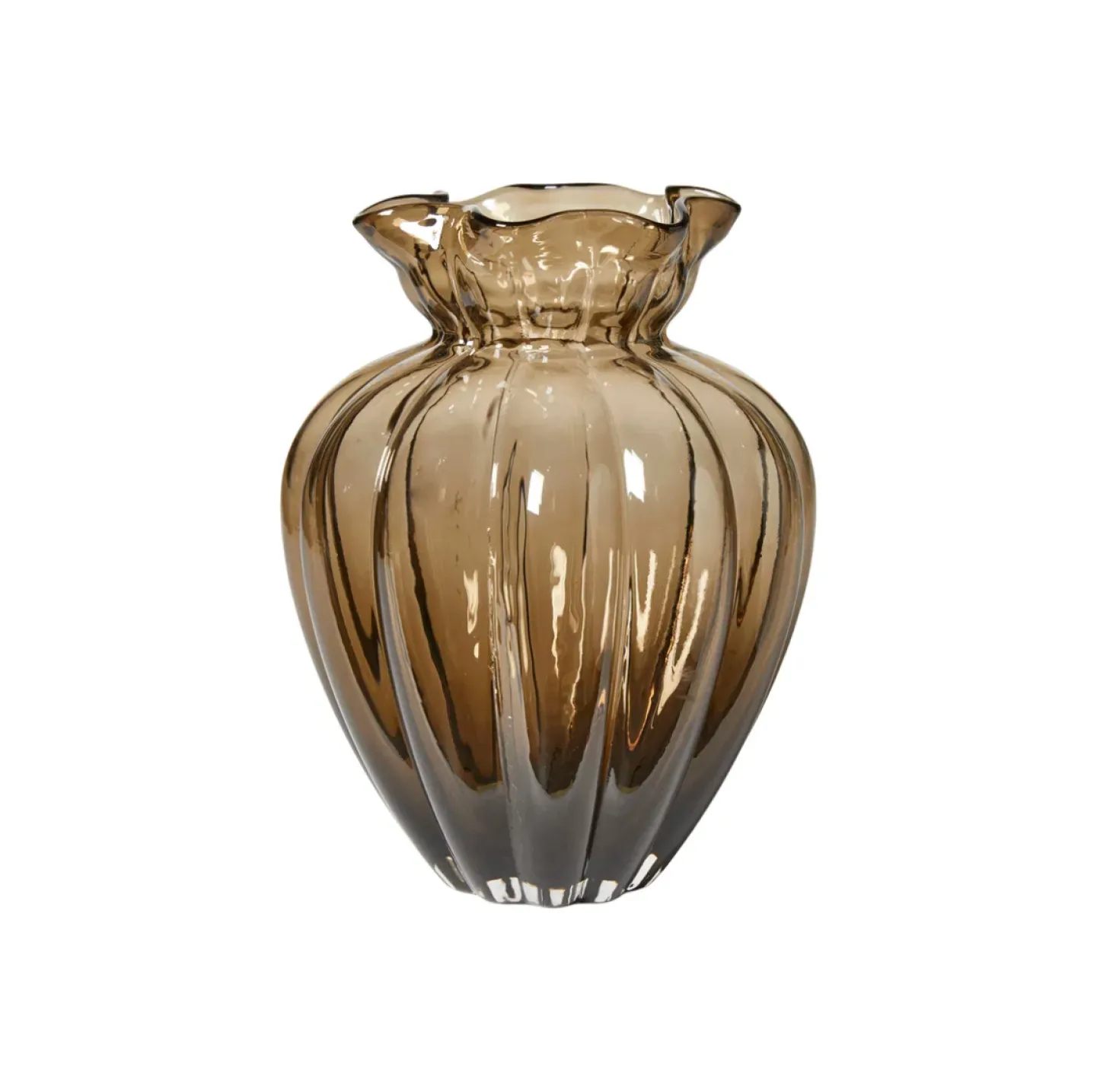 VIAMAJA Vase Justine big brown - Mundblæst Best