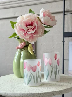 VIAMAJA Vase med deko - Hvid eller Grøn Sale