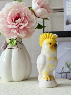 VIAMAJA Vase med deko - Hvid eller Grøn Sale