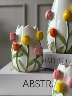 VIAMAJA Vase med tulipaner - Flere størrelser Clearance