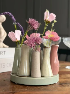 VIAMAJA Vase Round Raw-mix