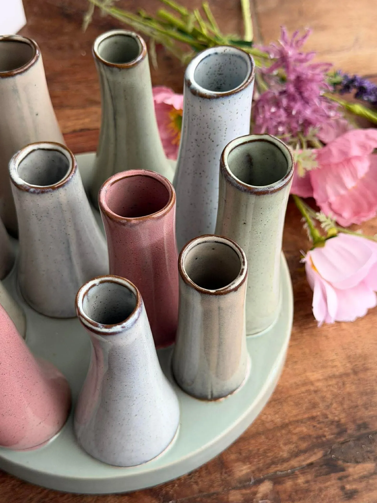 VIAMAJA Vase Round Raw-mix