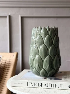 VIAMAJA Vase stentøj - Grøn Outlet