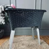 VIAMAJA Vasketøjskurv med foldbar ben - Dark grey New
