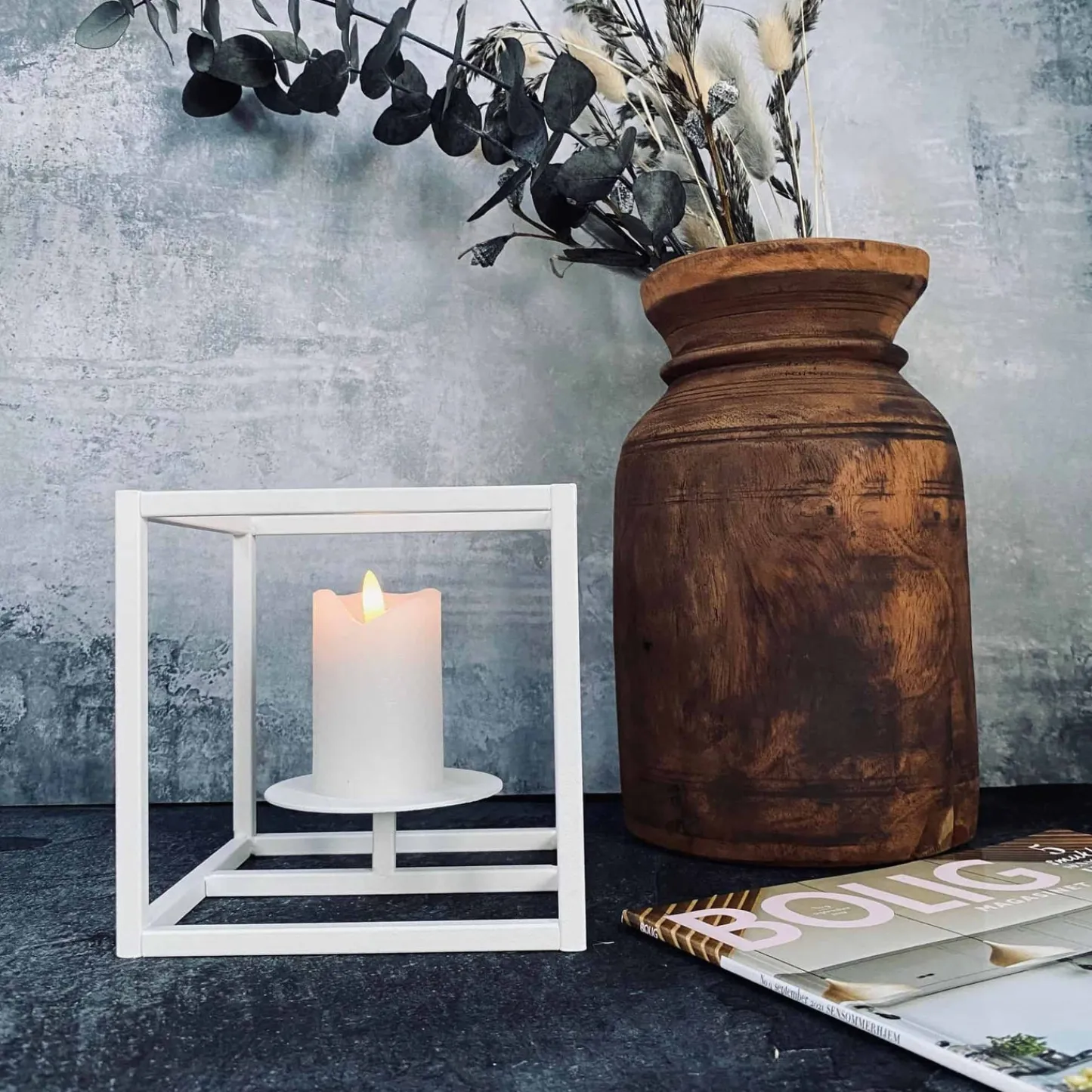 VIAMAJA Cube stage til bloklys - Lille – Hvid Clearance