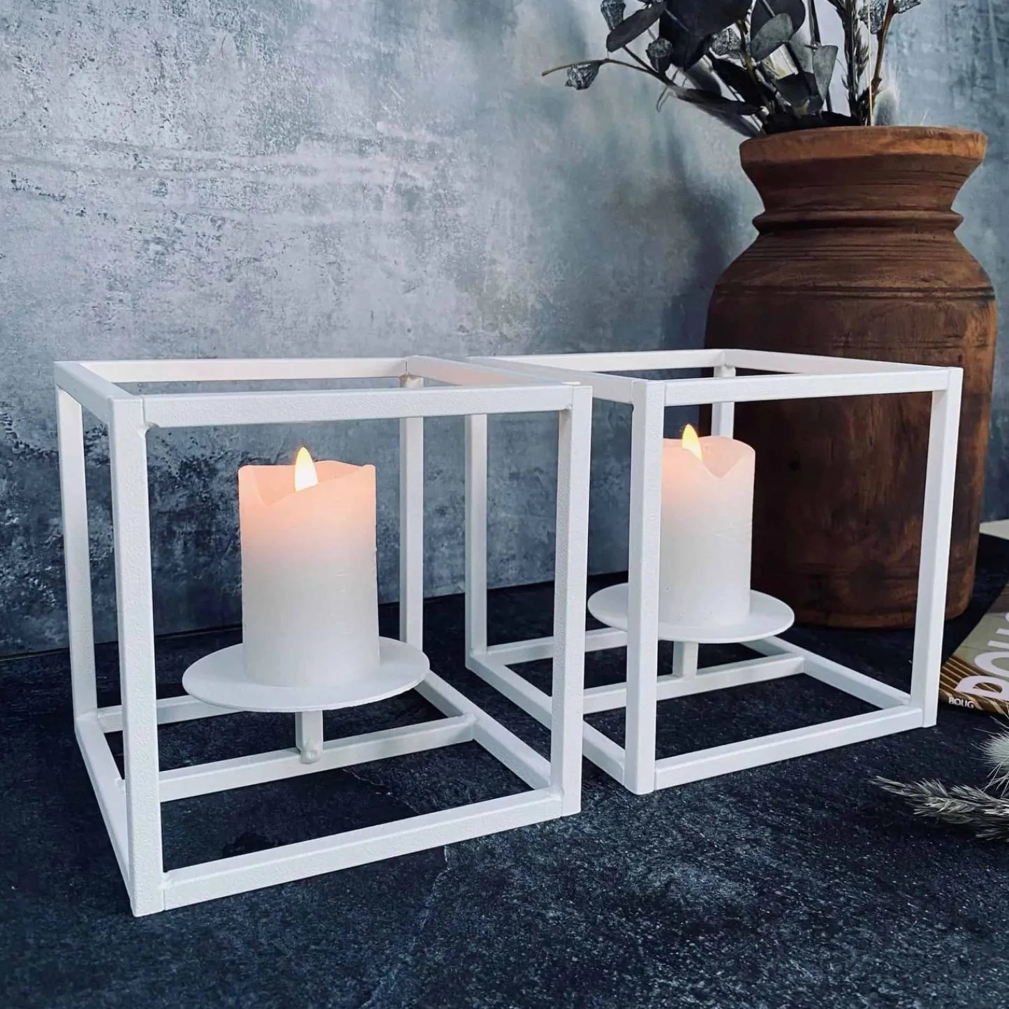 VIAMAJA Cube stage til bloklys - Lille – Hvid Clearance
