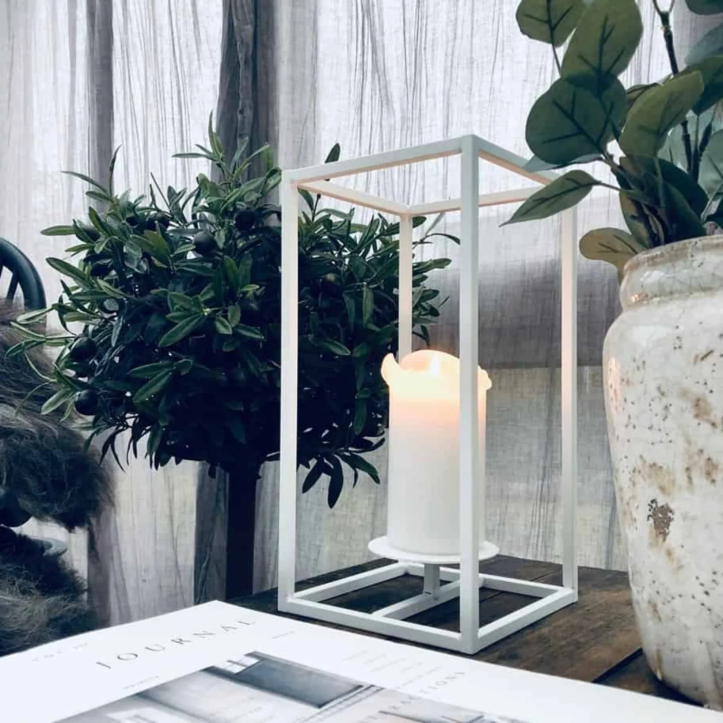 VIAMAJA Cube stage til bloklys - Stor – Hvid Clearance