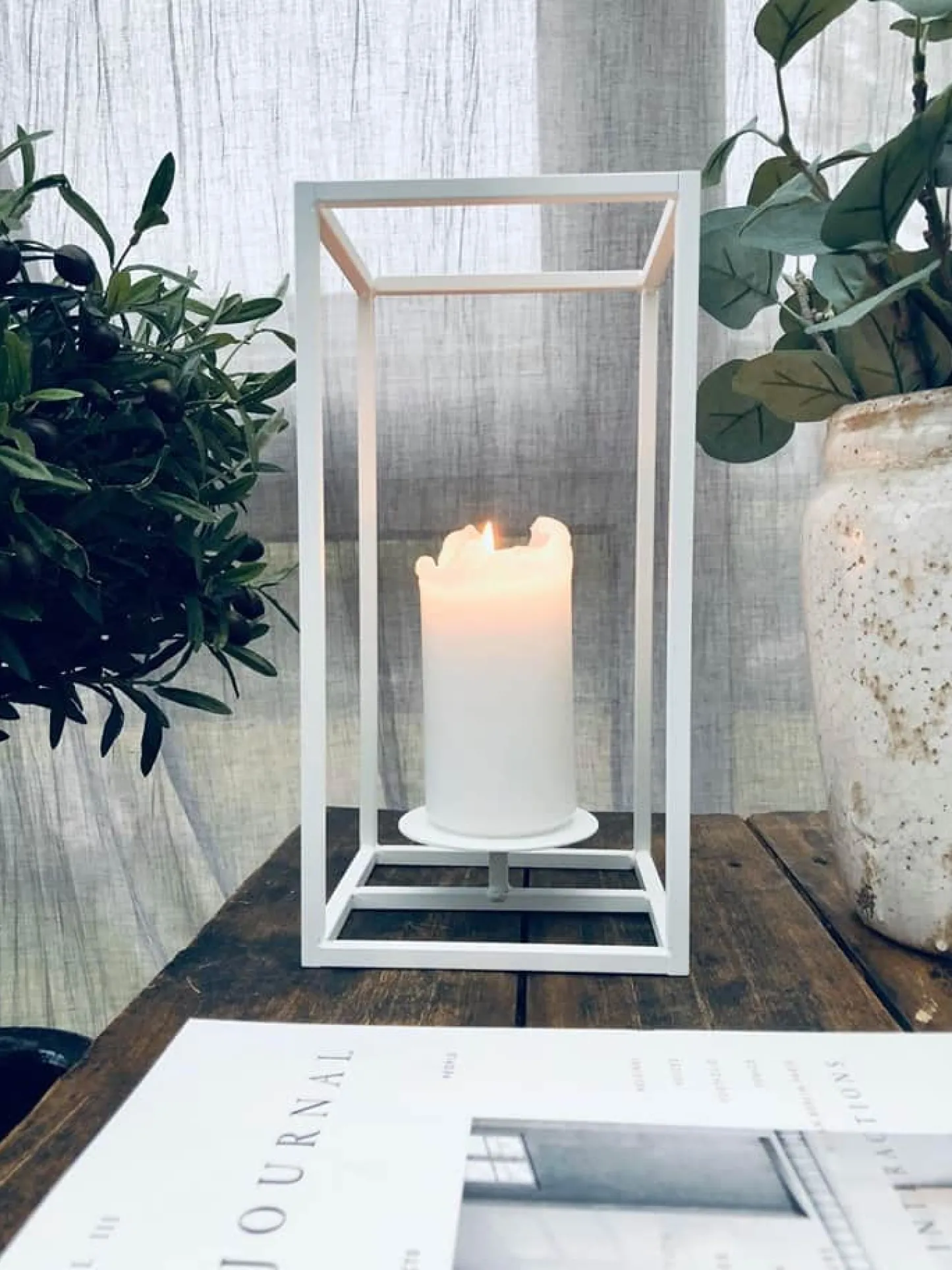 VIAMAJA Cube stage til bloklys - Stor – Hvid Clearance