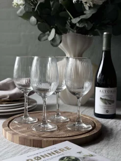 VIAMAJA Vinglas Rillet med guld kant - 4 stk. 350ml Hot