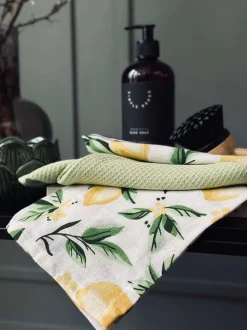 VIAMAJA Viskestykke / Håndklæde Citrus - Sæt med 2 stk Online
