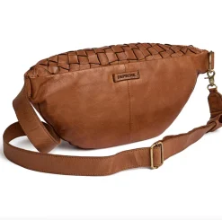 VIAMAJA Warsaw bumbag i håndflettet skind - Vintage cognac Outlet