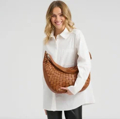 VIAMAJA Warsaw skuldertaske - Vintage cognac Online