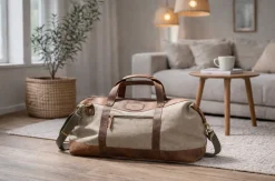 VIAMAJA Weekendtaske i skind og kanvas - Canvas HUNTER Online