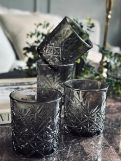 VIAMAJA Whisky glas / vandglas Røgfarvet - 4 stk Hot